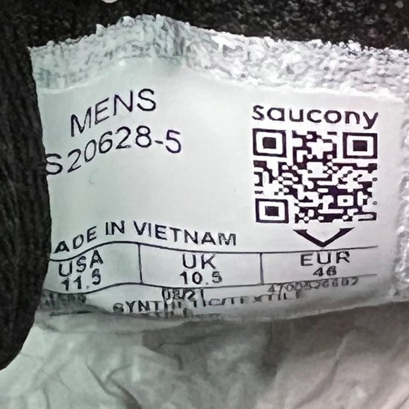 New Without Box Saucony Shoes Cohesion Running Black S20628-5 Mens 11.5 - Picture 8 of 8